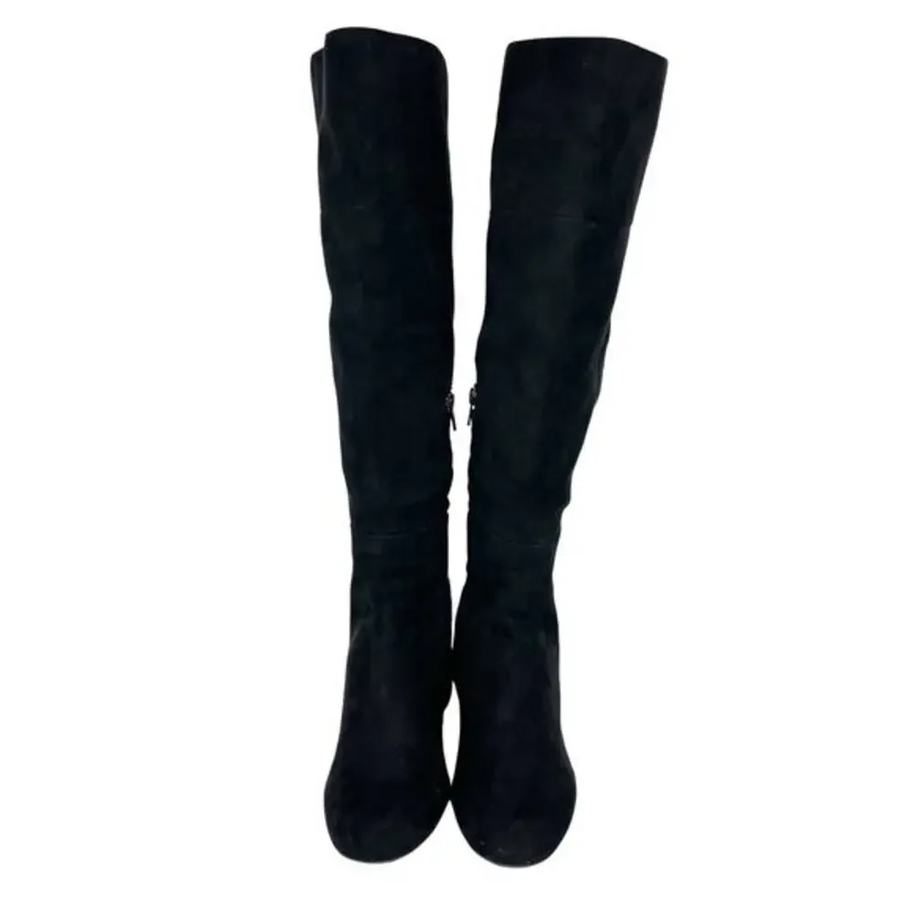 Kenneth Cole Reaction Women's Corie Lace Heeled Boots‎ Black Suede Size 9B